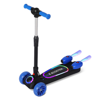 Trottinette électrique bleue/rouge/rose/jaune pour enfant avec lumière LED avant pour encourager les enfants à jouer seuls