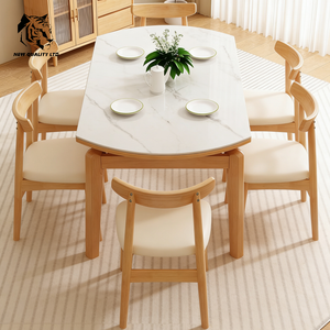 Proveedor chino, mejor precio, logotipo personalizado, gran stock, diseño ecológico, mesa de comedor de madera plegable, muebles para el hogar. - Product Image 5