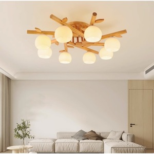 Lámpara de Techo Creativa de Ramas de Madera, Lámpara de Araña LED Moderna para Sala de Estar, Dormitorio, Comedor - Product Image 2