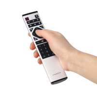 Control Remoto Inalámbrico Inteligente Plateado y Negro de 32 Botones, Apto para TV, Decodificador, Control Remoto OEM ODM Personalizado Disponible al por Mayor