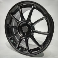 Rines Forjados, 15 y 16 Pulgadas, Color Gris Metálico, Diez Radios Cóncavos, Estilo JDM, 4x100, Rines Ligeros para Automóvil