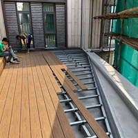 Plancher de terrasse en WPC, terrasse en WPC massif, terrasse en composite bois-plastique, revêtement de sol extérieur en relief 3D pour usages multiples