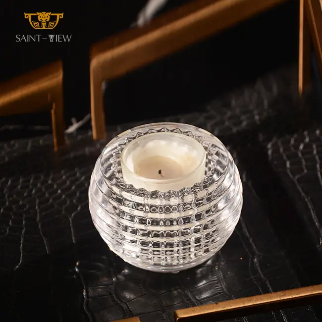 Wholesale Hot-selling Glass Transparency Home Decor Collection Set Incense Burner Candle Holder