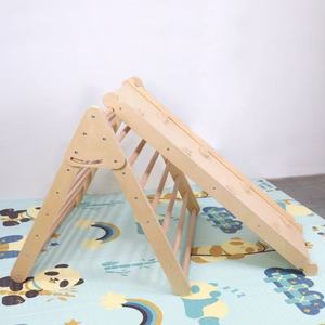 Estructura de escalada triangular de madera para niños, tobogán, juguete de entrenamiento para interiores, para niños pequeños de 4 a 6 años - Product Image 2