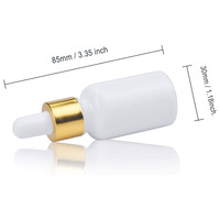 Bouteilles rondes blanches pour les yeux, dispositif pour les cosmétiques, huile essentielle en porcelaine, livraison gratuite, 15ml