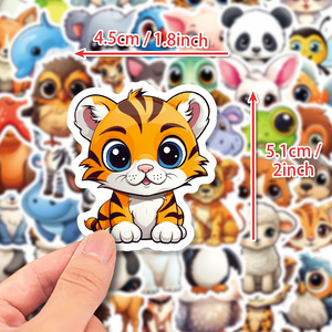 50 <span class=keywords><strong>Pegatinas</strong></span> <span class=keywords><strong>de</strong></span> <span class=keywords><strong>Animales</strong></span> <span class=keywords><strong>de</strong></span> Ojos Grandes, Lindas <span class=keywords><strong>Pegatinas</strong></span> <span class=keywords><strong>de</strong></span> Vinilo <span class=keywords><strong>de</strong></span> Dibujos Animados <span class=keywords><strong>de</strong></span> <span class=keywords><strong>Animales</strong></span> Salvajes para Niños - Product Image 1