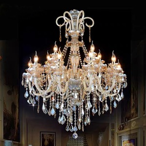Lustre de plafond en cristal de style européen tendance pour escalier de villa, idéal pour hôtel - Product Image 2