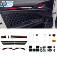 Éclairage intérieur et d'ambiance pour Honda Civic 10ème génération 2016-2021, kit d'éclairage d'ambiance intérieur de voiture, éclairage de poignée de porte
