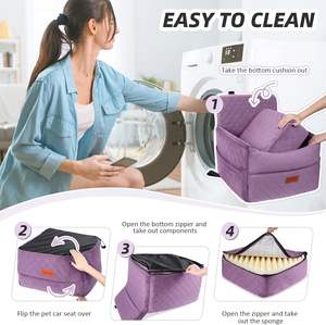 Cama para Perros Pequeños para Asientos Delanteros y Traseros de Automóvil, Forma Rectangular, Seguridad y Comodidad para Gatos Durante Viajes - Product Image 1