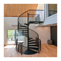 Ace Escaliers Escalier moderne et élégant en verre trempé Escalier circulaire en spirale avec cadre en acier inoxydable Escalier pour villa