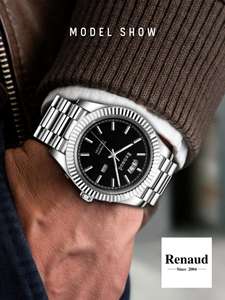 ساعة يد ميكانيكية للرجال, ساعة يد ميكانيكية للرجال مزودة بإبر للرؤية الليلية مصنوعة من زجاج الياقوت ، ساعات يد للرجال - Product Image 6