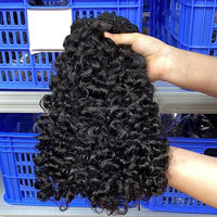 Оптовые пучки волос Afro Kinky Coily Curly Micro Twist, необработанные натуральные вьетнамские волосы Remy, 4C, OEM