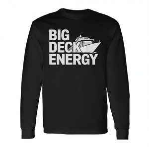 Camiseta de manga larga Big Deck Energy con diseño de crucero y vacaciones - Product Image 2
