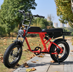 Usine OEM dame hommes vintage ebike 48v/52V pleine suspension vitesse rapide rétro moto électrique e-bike vélo vélo électrique - Product Image 5