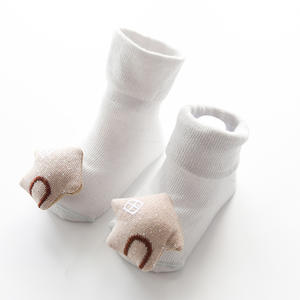 Ensemble de chaussettes pour bébé en coton biologique de 9 <span class=keywords><strong>mois</strong></span>, animaux 3D, dessins animés, antidérapantes, chaussettes pour nouveau-nés - Product Image 3