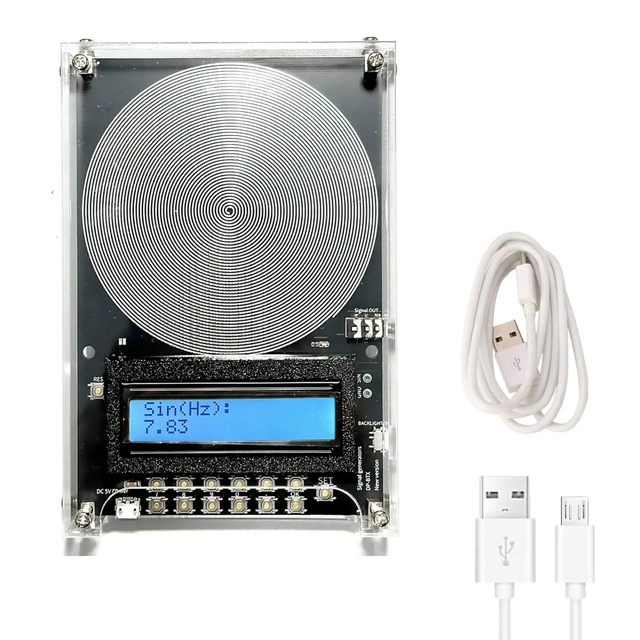 Schumann Waves Resonance Generator 7.83Hz Ultralow Frequency Pulse Audio Resonator With Acrylic Case 0.01~100KHz Adjustable