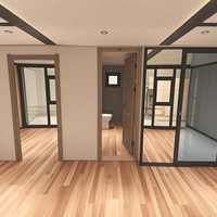 Maisons préfabriquées de 3 chambres Conteneur Maison Cabine Multi Fonctionnel Préfabriqué Détachable Conteneur HouseOffice Hôtel Minuscule