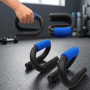 Push <b>Up</b> <b>Bar</b> Set Black With Blue Grip Durable Training Apparatus For Physical Therapy... - Product Image 3