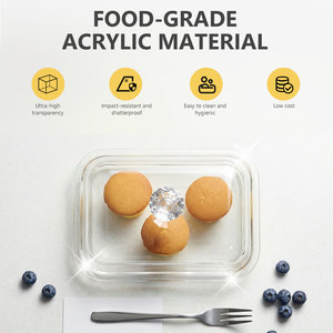 Dôme à dessert élégant en acrylique transparent PMMA avec couvercle diamanté pour le stockage de gâteaux, de pain et de <span class=keywords><strong>fromage</strong></span> - Product Image 3