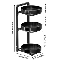 Support de Rangement Rotatif à 360 Degrés pour Épices et Condiments, Organisateur de Bouteilles d'Assaisonnement Circulaire pour Coin de Comptoir de Cuisine