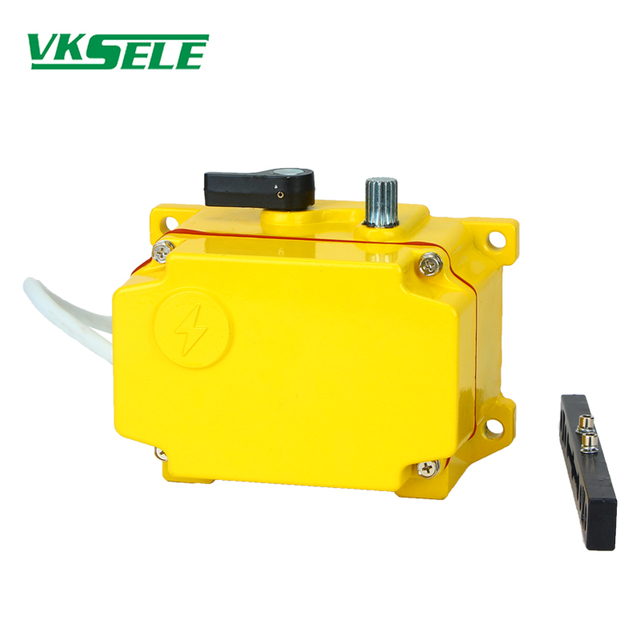 WEIKESEN SPS-2D Industrial 3-Pole Pull Rope Switch AC/DC 24-380V Square Pull Cord Switch IP65 Protection