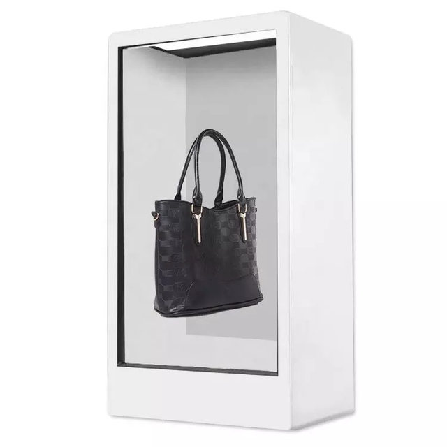 65 Inch Transparent LCD Display Box with Interactive Touch Showcase/ Hologram Boxes Advertising Display Screen