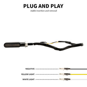 <span class=keywords><strong>Indicateur</strong></span> d'ambre <span class=keywords><strong>de</strong></span> moto dynamique chromé noir 12v avec DRL blanc <span class=keywords><strong>pour</strong></span> moto universelle aventure <span class=keywords><strong>de</strong></span> course vélo EV à deux roues - Product Image 6