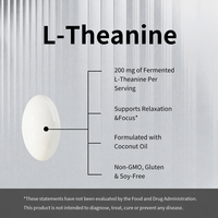 Gélules de L-Théanine 200mg Suntheanine à marque privée OEM, Acide Aminé Fermenté, Complément pour la Relaxation et la Concentration des Adultes