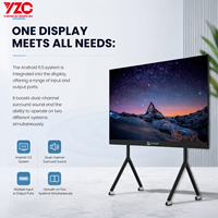 Tableau interactif LCD à écran tactile 75 86 98 pouces, PC tout-en-un pour conférence, système double Android Windows pour bureau