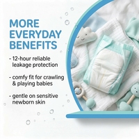 Couches jetables pour bébé sous marque privée, ultra-fines, en coton doux, super absorbantes, anti-fuites, pour nouveau-nés et nourrissons, OEM ODM