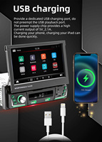 Prêt à Expédier 7 Pouces 1din HD Écran Rétractable Lecteur Multimédia de Voiture BT Fonction Lien Miroir Voiture MP5 Radio Magnétophone