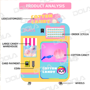 Dola hoàn toàn tự động đường kẹo bông Máy bán hàng tự động nhà sản xuất phụ kiện phụ tùng hoàn toàn tự động - Product Image 2