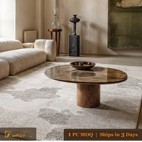 Tapis turc premium LandScopeTech, paysage abstrait, série Yushan, tapis tissé Wilton, support en coton, tapis 3D avec motif de vallée de montagne
