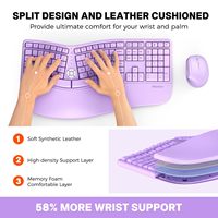 Ensemble clavier et souris sans fil ergonomique DirectorC_2 avec rétroéclairage RGB et repose-poignets pour ordinateur portable - En stock