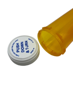 Bouteilles de médicaments en plastique PP Timberlin L-018 résistantes aux enfants, à ouverture facile, avec logo personnalisé par sérigraphie, vente en gros