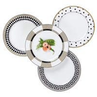 Ensemble d'assiettes en céramique colorées en gros, nouveau design avec glaçure réactive et finition texturée artisanale pour une salle à manger moderne