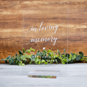 Custom Wholesale Clear Acrylic <strong>Wedding</strong> <strong>Memory</strong> Sign Modern Font TableTop Sign with Holder for <strong>Wedding</strong> &amp; Party Event - Product Image 3