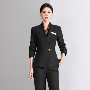 Professional Women's Suit Skirt Long Sleeve Polyester Spring Workwear Commuting To Work 8215yx - Product Image 2