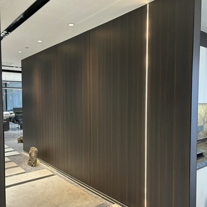 Wpc Revestimiento de pared Precio <span class=keywords><strong>Lowo</strong></span> Bamboo Mirror Panel WPC Panel de madera Hotel Panel de pared decorativo - Product Image 2