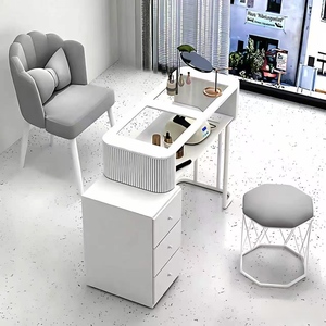 Ensemble table et chaise de manucure japonaise multifonctionnel, pour une ou deux personnes, poste de travail de salon abordable, style populaire IG - Product Image 1