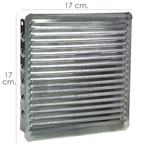 Rejilla de ventilación - rejilla empotrable de 17x17 cm en aluminio, ideal para permitir la circulación del aire en espacios - Product Image 1