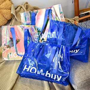 <span class=keywords><strong>Sac</strong></span> fourre-tout en PVC holographique <span class=keywords><strong>de</strong></span> qualité supérieure, personnalisé, pour cadeaux, shopping, voyage, imperméable, avec logo imprimé sur mesure, <span class=keywords><strong>sac</strong></span> <span class=keywords><strong>de</strong></span> plage - Product Image 2