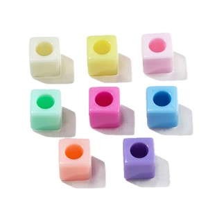 Acrylic Square Loose Beads 7mm Macaron Color DIY Jewelry Making Supplies for <b>Bracelet</b> Necklace Phone Chain Craft Accessories - Product Image 5