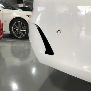 Mercedes-Benz C-Class Estate S205 C180 C200 AMG Rear Bumper Air Intake Decal Piano Black Carbon Fiber Texture Plastic Weather - Product Image 3