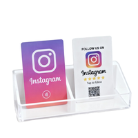 Carte NFC en PVC pour le marketing sur les réseaux sociaux, promotion commerciale, Instagram/Facebook, code QR, paiement activé, fonctionnalité Tap to Follow, balise NFC