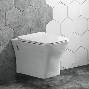 Inodoro Suspendido Redondo Blanco con Descarga sin Borde para Baño de Casa de Campo, Villa o Apartamento - Product Image 3