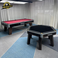 Table de poker professionnelle WANYAJU pour les jeux de casino, baccarat, pieds en bois massif, logo imprimé par transfert thermique