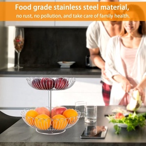 <span class=keywords><strong>2019</strong></span> nuevo estilo de nivel 2 de acero inoxidable cesta de alambre para frutas y verduras - Product Image 5