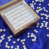 Perles de riz d'eau douce naturelles de qualité supérieure, blanches, 7-8 mm, pré-percées, en vrac, pour la fabrication de bijoux de mariage
