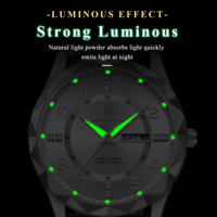 Montre Poedagar 858 pour homme, luxe, date, semaine, bracelet en cuir, quartz, étanche, lumineuse, montres pour homme, vente en gros, Orologio